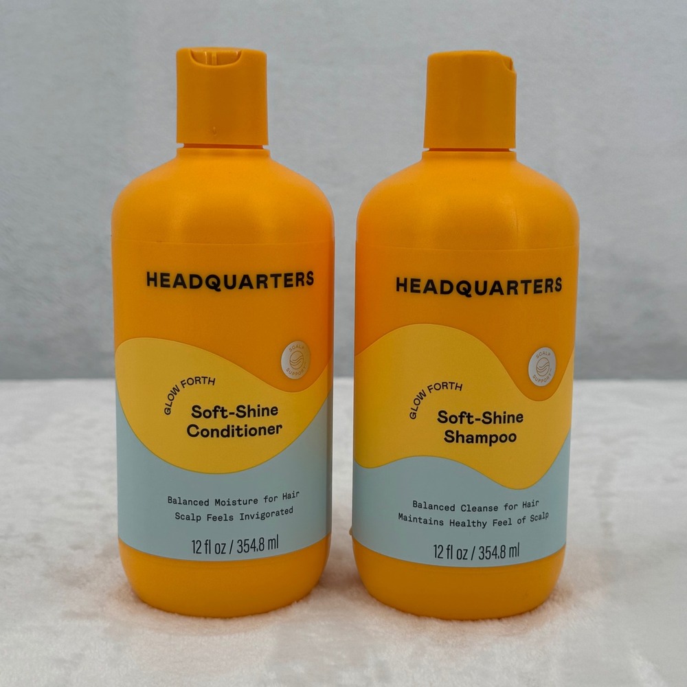Headquarters Glow Forth Soft-Shine Shampoo and Conditioner Set 12oz Yuzu Ginger